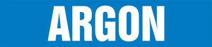 Self-Stick Pipe Marker, ARGON, fits 8" to 10" pipe diameter, Adhesive Vinyl, White/Blue