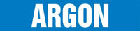 Self-Stick Pipe Marker, ARGON, fits 1 1/2" to 2" pipe diameter, Adhesive Vinyl, White/Blue