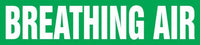 Self-Stick Pipe Marker, BREATHING AIR, fits 3/4" to 1 1/4" pipe diameter, Adhesive Vinyl, White/Green