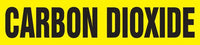 Self-Stick Pipe Marker, CARBON DIOXIDE, fits 3/4" to 1 1/4" pipe diameter, Adhesive Vinyl, Black/Yellow