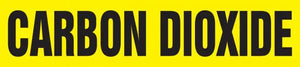 Self-Stick Pipe Marker, CARBON DIOXIDE, fits 3/4" to 1 1/4" pipe diameter, Adhesive Vinyl, Black/Yellow