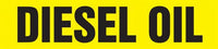 Self-Stick Pipe Marker, DIESEL OIL, fits 1 1/2" to 2" pipe diameter, Adhesive Vinyl, Black/Yellow