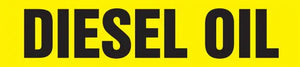 Self-Stick Pipe Marker, DIESEL OIL, fits 1 1/2" to 2" pipe diameter, Adhesive Vinyl, Black/Yellow