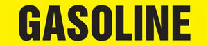 Self-Stick Pipe Marker, GASOLINE, fits 8" to 10" pipe diameter, Adhesive Vinyl, Black/Yellow