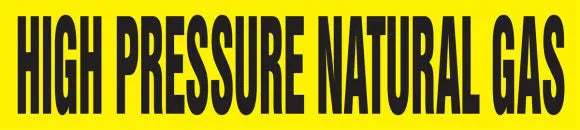 Snap Tite Pipe Marker, HIGH PRESSURE NATURAL GAS, fits 2 1/4