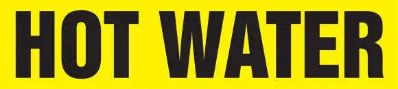 Snap Tite Pipe Marker, HOT WATER, fits 2 1/4