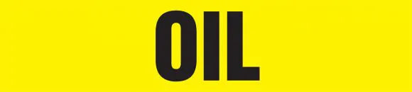 Self-Stick Pipe Marker, OIL, fits 3/4