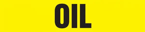 Snap Tite Pipe Marker, OIL, fits 3/4" to 1 1/4" pipe diameter, Vinyl Plastic, Black/Yellow