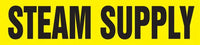 Snap Tite Pipe Marker, STEAM SUPPLY, fits 5 1/4" to 6" pipe diameter, Vinyl Plastic, Black/Yellow