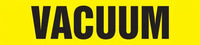 Snap Tite Pipe Marker, VACUUM, fits 3/4" to 1 1/4" pipe diameter, Vinyl Plastic, Black/Yellow