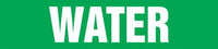 Self-Stick Pipe Marker, WATER, fits 3/4" to 1 1/4" pipe diameter, Adhesive Vinyl, White/Green