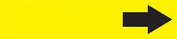Self-Stick Pipe Marker, (Arrow), fits 1 1/2" to 2" pipe diameter, Adhesive Vinyl, Black/Yellow