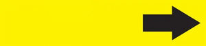 Snap Tite Pipe Marker, (Arrow), fits 2 1/4" to 3" pipe diameter, Vinyl Plastic, Black/Yellow