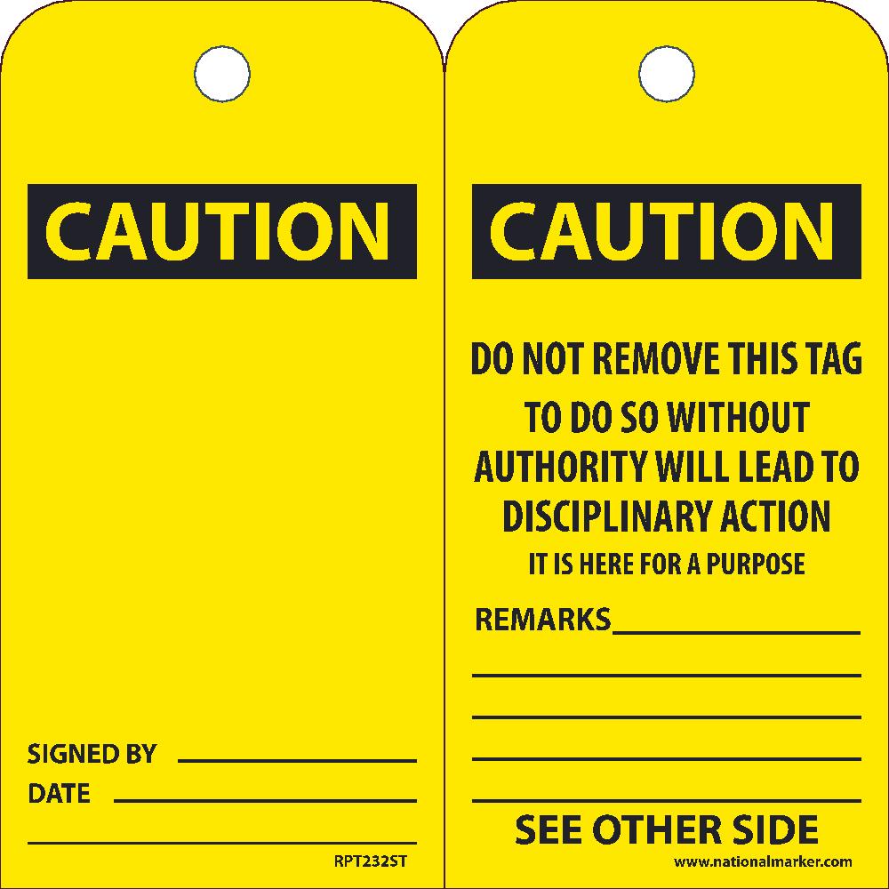 TAGS, DO NOT REMOVE, 6X3, POLYTAG, BOX OF 250, EZ PULL