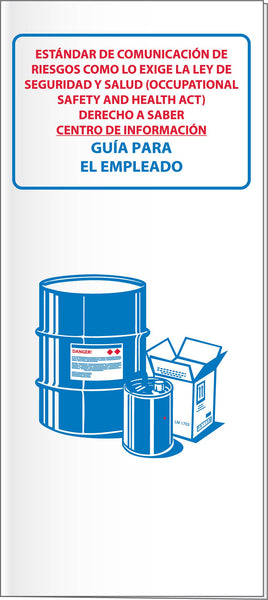 HAZCOM/GHS/RTK BOOKLETS/MANUALS, W/ CARD INSERT, 10/PK - SPANISH