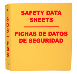 BILINGUAL YELLOW SDS BINDER, 2" SPINE, 1 1/2" RINGS