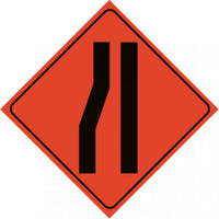 TRAFFIC, MERGE RIGHT SYMBOL, 48X48, ROLL UP SIGN, REFLECTIVE VINYL MATERIAL