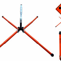 SPRINGLESS STAND FOR 36IN AND 48IN ROLL UP SIGNS, STEEL LEGS