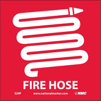 FIRE HOSE (W/ GRAPHIC), 7X7, RIGID PLASTIC