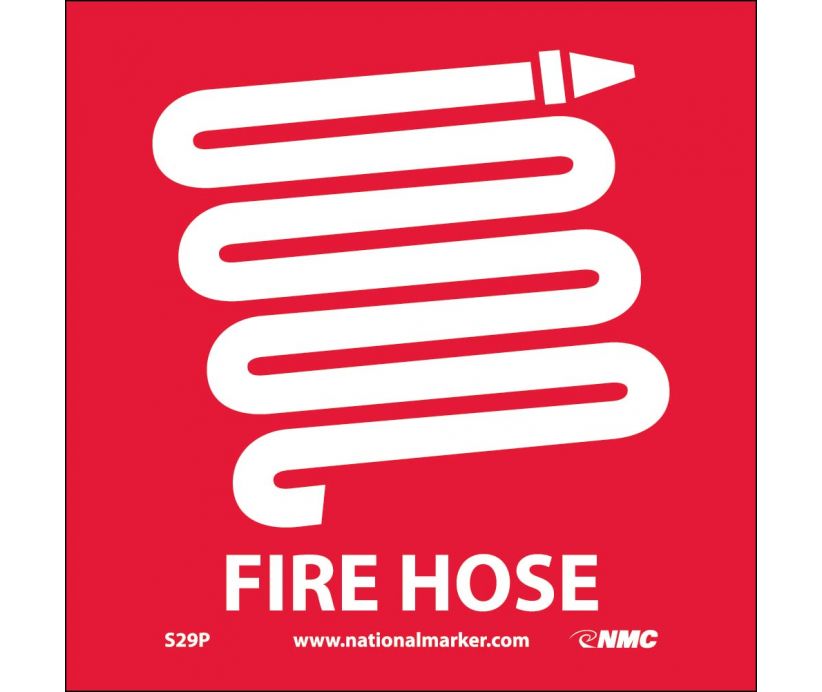FIRE HOSE (W/ GRAPHIC), 7X7, RIGID PLASTIC
