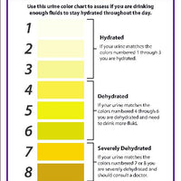 ARE YOU HYDRATED URINE COLOR CHART SIGN, 10X7, .040 ALUM