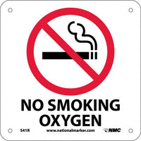 NO SMOKING OXYGEN (W/ GRAPHIC), 7X7, RIGID PLASTIC