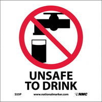UNSAFE TO DRINK (W/ GRAPHIC), 7X7, RIGID PLASTIC