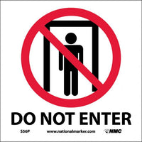 DO NOT ENTER (W/ GRAPHIC), 7X7, RIGID PLASTIC