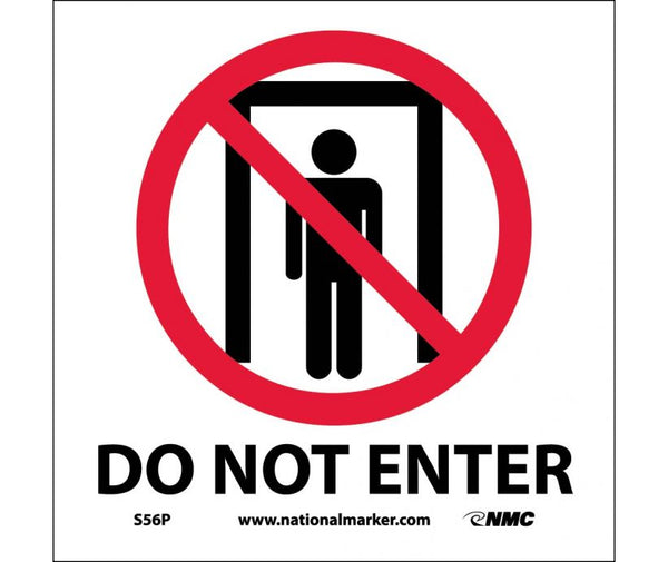 DO NOT ENTER (W/ GRAPHIC), 7X7, RIGID PLASTIC
