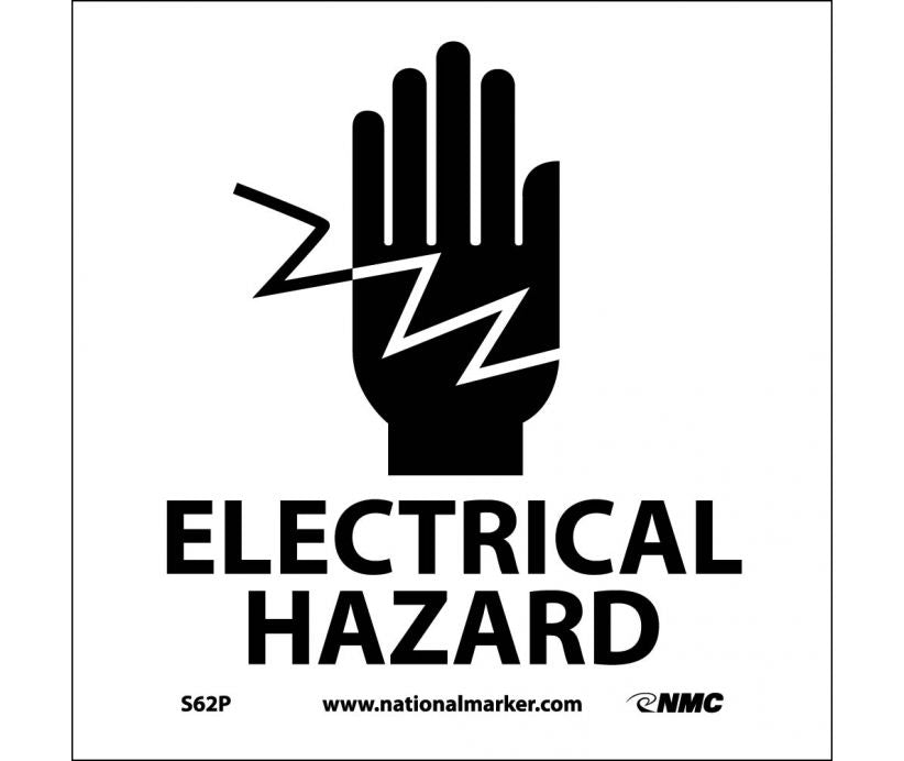 ELECTRICAL HAZARD (W/ GRAPHIC), 7X7, RIGID PLASTIC
