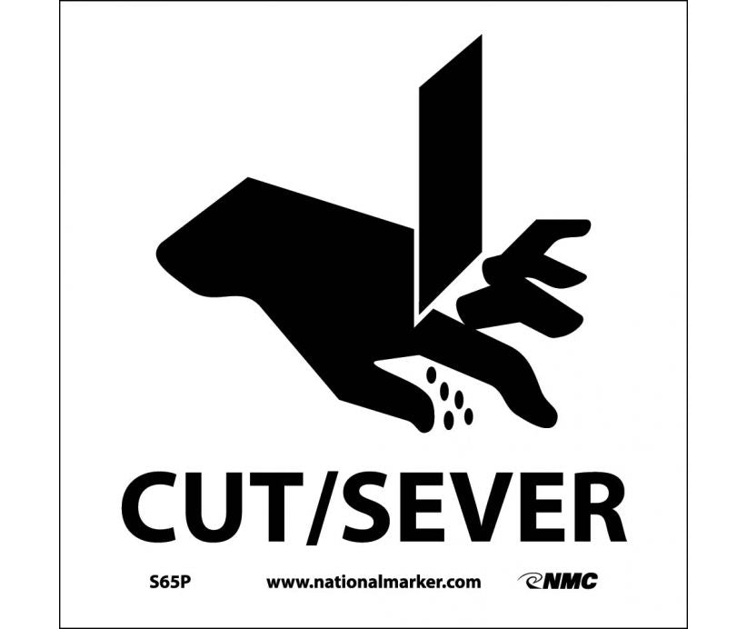 CUT/SEVER (W/ GRAPHIC), 7X7, RIGID PLASTIC