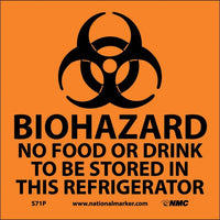 BIOHAZARD NO FOOD OR DRINK TO BE STORED.. (W/GRAPHIC), 7X7, PS VINYL