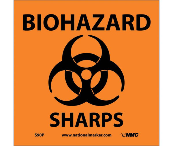 BIOHAZARD SHARPS (W/ GRAPHIC), 7X7, RIGID PLASTIC