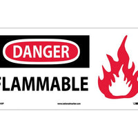 DANGER, FLAMMABLE (W/ GRAPHIC), 7X17, PS VINYL