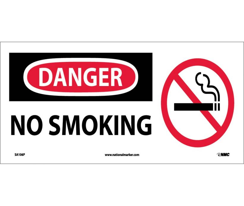 DANGER, NO SMOKING (W/ GRAPHIC), 7X17, PS VINYL