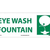 EYE WASH FOUNTAIN (W/GRAPHIC), 7X17, RIGID PLASTIC