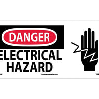 DANGER, ELECTRICAL HAZARD (W/GRAPHIC), 7X17, RIGID PLASTIC