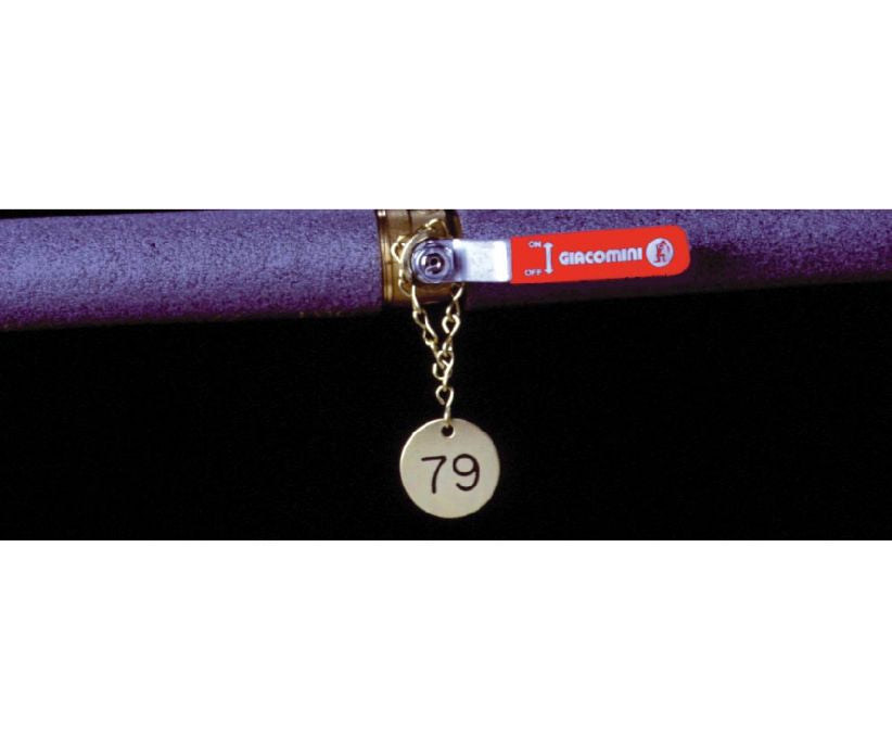 VALVE TAGS, NUMBERED 101-125, .040 BRASS