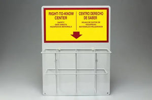 RTK Center Board, RIGHT-TO-KNOW CENTER (English, Spanish), 25"H x 20"W, Aluminum