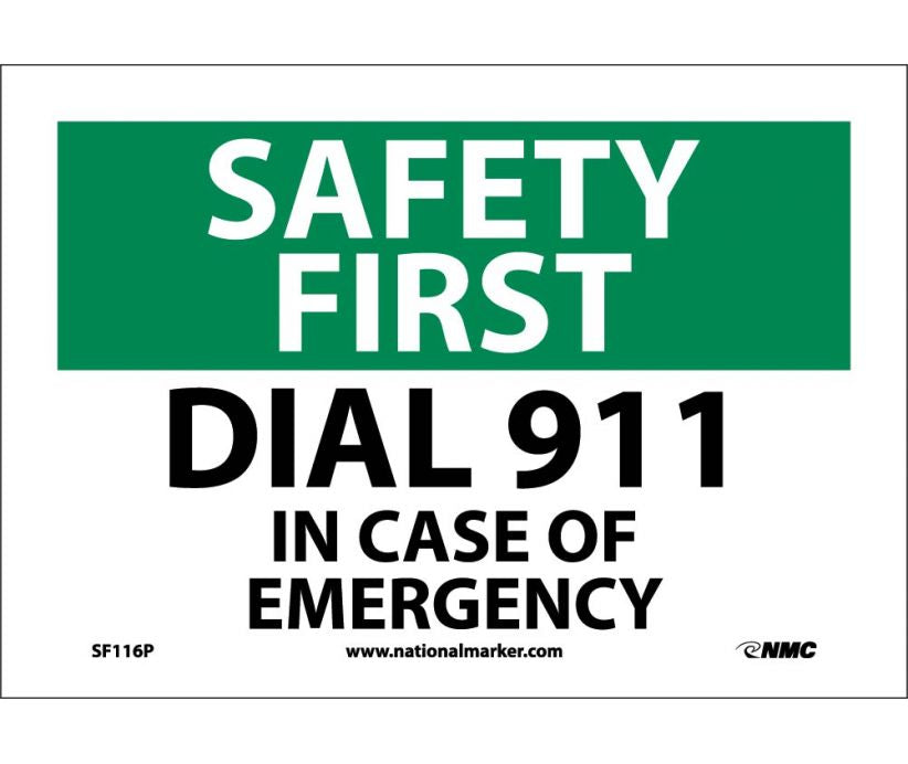 SAFETY FIRST, DIAL 911, 10X14, PS VINYL