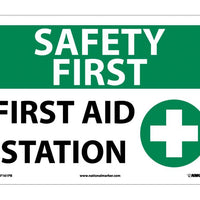 SAFETY FIRST, FIRST AID STATION, GRAPHIC, 10X14, PS VINYL