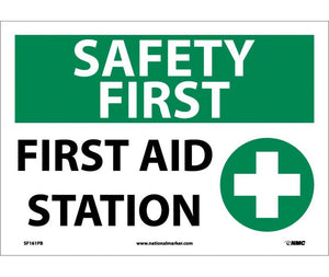 SAFETY FIRST, FIRST AID STATION, GRAPHIC, 10X14, PS VINYL