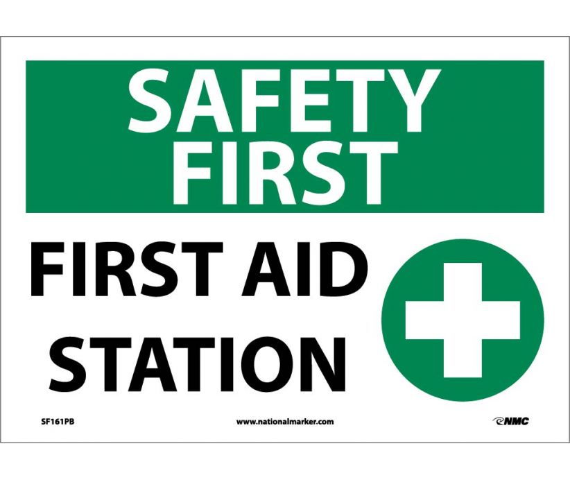 SAFETY FIRST, FIRST AID STATION, GRAPHIC, 10X14, PS VINYL