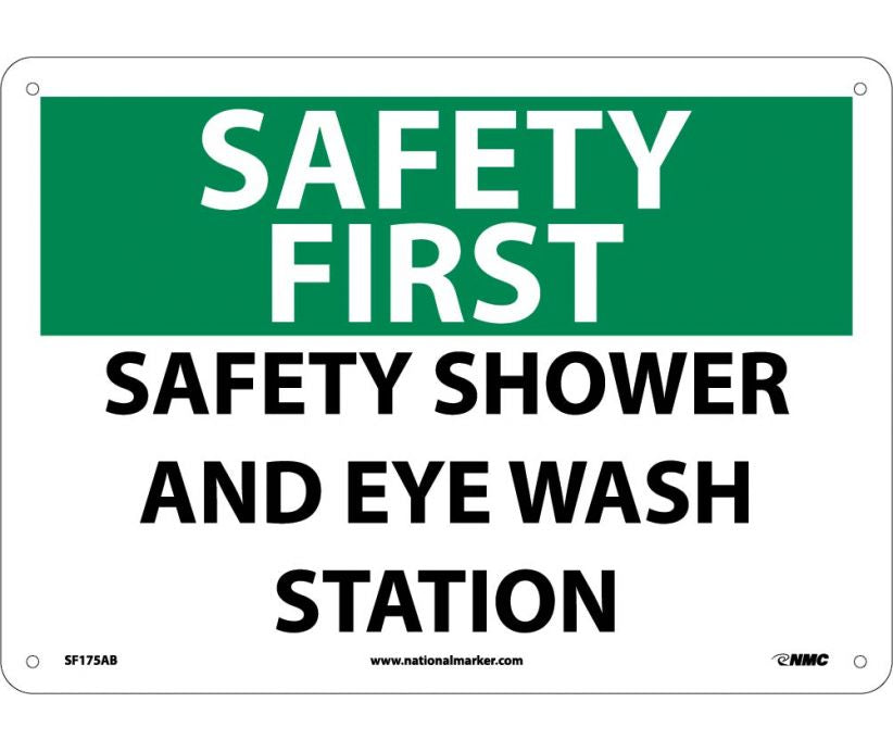 SAFETY FIRST, SAFETY SHOWER AND EYE WASH STATION, 10X14, .040 ALUM