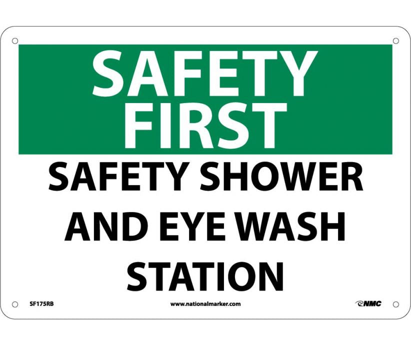 SAFETY FIRST, SAFETY SHOWER AND EYE WASH STATION, 10X14, RIGID PLASTIC
