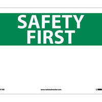 SAFETY FIRST, (HEADING ONLY), 10X14, .040 ALUM