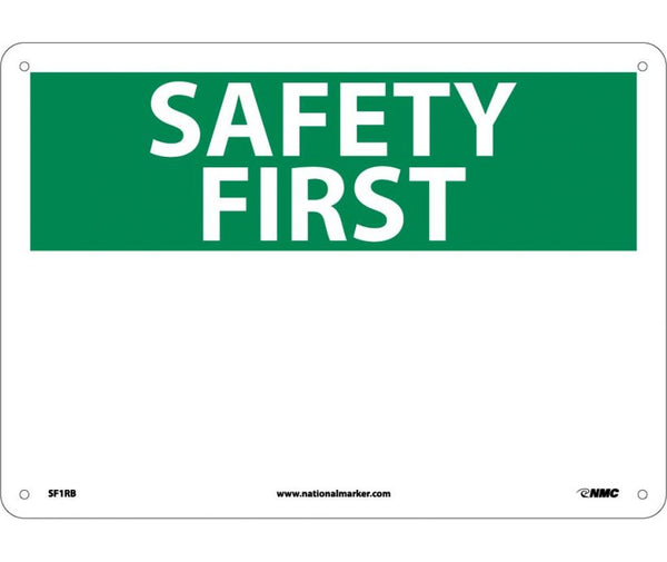 SAFETY FIRST, (HEADING ONLY), 10X14, RIGID PLASTIC