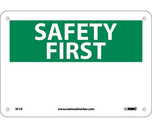 SAFETY FIRST, (HEADING ONLY), 7X10, RIGID PLASTIC