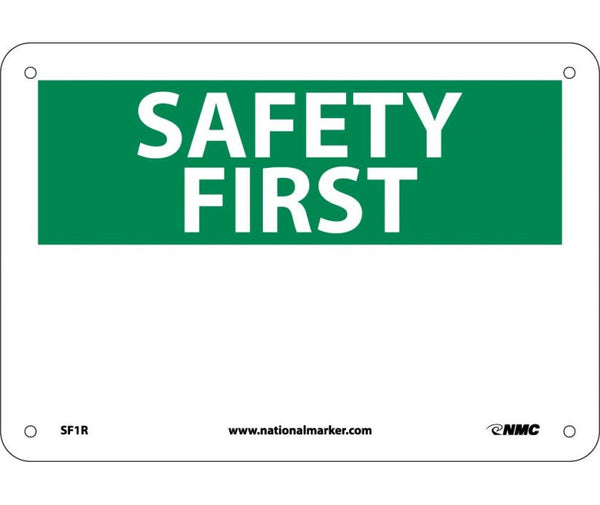 SAFETY FIRST, (HEADING ONLY), 7X10, RIGID PLASTIC