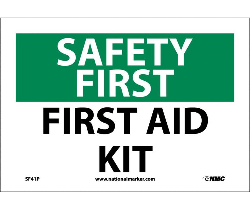 SAFETY FIRST, FIRST AID KIT, 7X10, RIGID PLASTIC